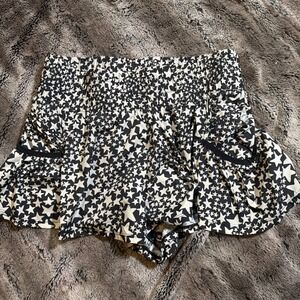 Free People Movement Women Flirt On Short Hight Rise Stars Black/white size S
